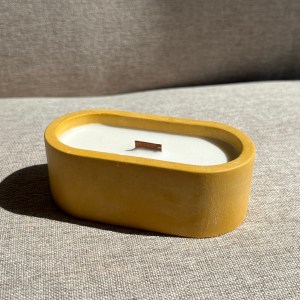 Vela aromática de coco alargada - Pieza única