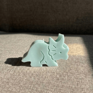 Vela Infantil Dinosaurio Triceratops - Turquesa